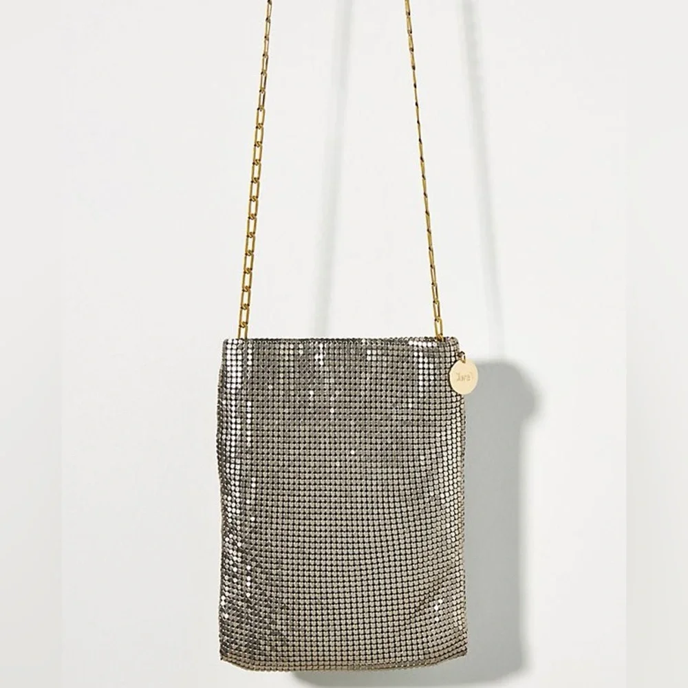 *RARE* Clare V. Crossbody Chainmail Poche - NWT - Picture 2 of 7